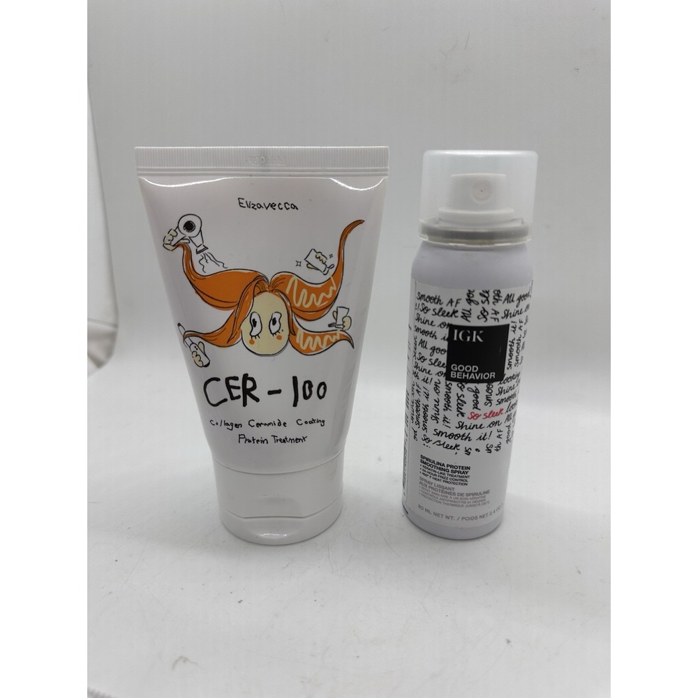 Hair Treatment Bundle Elizavecca CER-100 IGK Good Behavior‎ Spray New